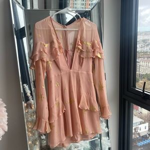 For Love and Lemons Gilded Star Mini Dress